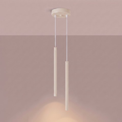 Sollux Lighting Lampa wisząca ARCHE 2P beżowa
