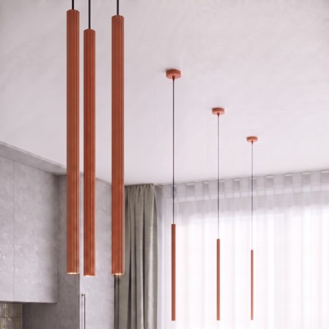 Sollux Lighting Lampa wisząca ARCHE 2P ochra czerwona