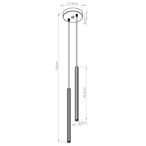 Sollux Lighting Lampa wisząca ARCHE 2P ultramaryna