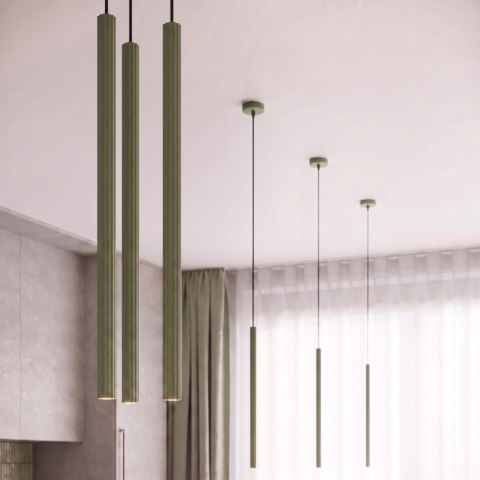 Sollux Lighting Lampa wisząca ARCHE 2P zielona oliwka