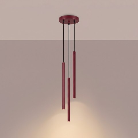 Sollux Lighting Lampa wisząca ARCHE 3P burgund