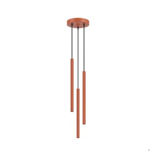 Sollux Lighting Lampa wisząca ARCHE 3P ochra czerwona