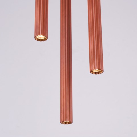 Sollux Lighting Lampa wisząca ARCHE 3P ochra czerwona