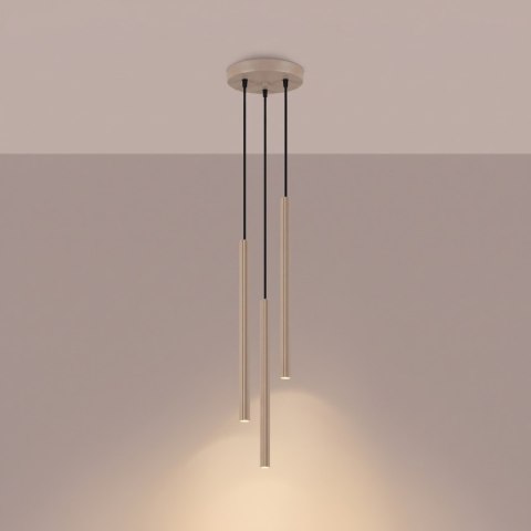 Sollux Lighting Lampa wisząca ARCHE 3P taupe
