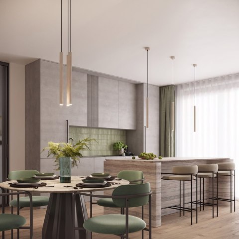 Sollux Lighting Lampa wisząca ARCHE 3P taupe