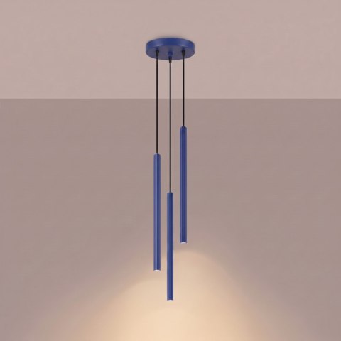 Sollux Lighting Lampa wisząca ARCHE 3P ultramaryna