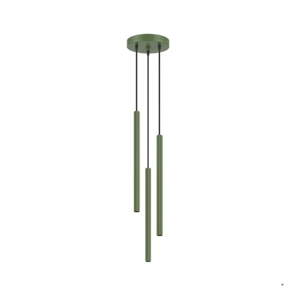 Sollux Lighting Lampa wisząca ARCHE 3P zielona oliwka