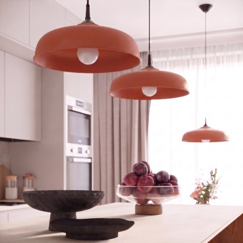 Sollux Lighting Lampa wisząca GINA ochra czerwona