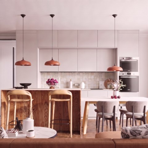 Sollux Lighting Lampa wisząca GINA ochra czerwona