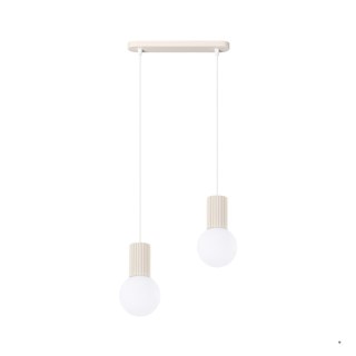 Sollux Lighting Lampa wisząca HALO 2L beżowa