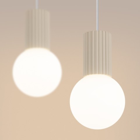 Sollux Lighting Lampa wisząca HALO 2L beżowa