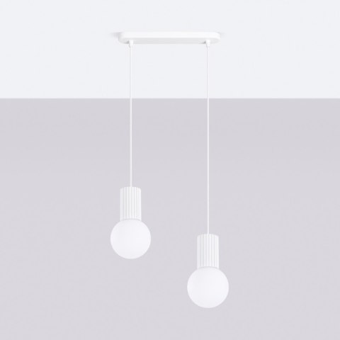 Sollux Lighting Lampa wisząca HALO 2L biała