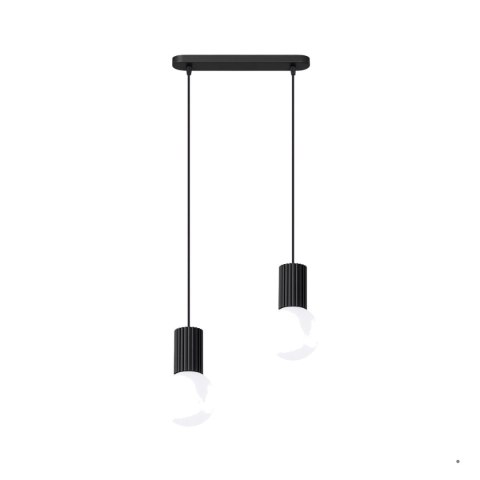 Sollux Lighting Lampa wisząca HALO 2L czarna