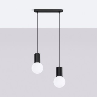 Sollux Lighting Lampa wisząca HALO 2L czarna