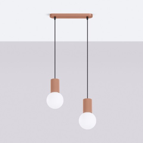 Sollux Lighting Lampa wisząca HALO 2L mocca