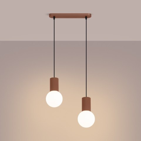 Sollux Lighting Lampa wisząca HALO 2L mocca