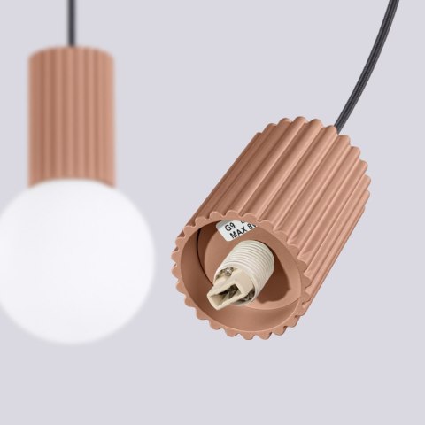 Sollux Lighting Lampa wisząca HALO 2L mocca