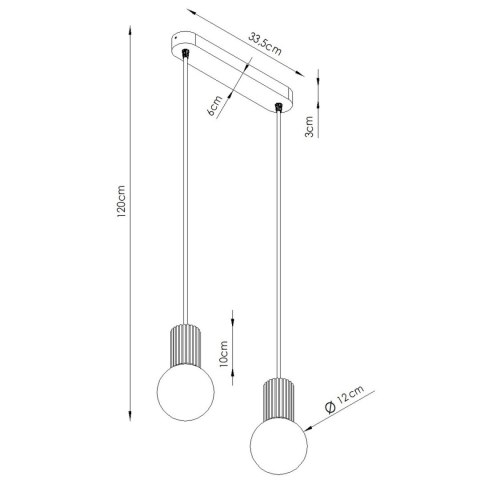 Sollux Lighting Lampa wisząca HALO 2L mocca