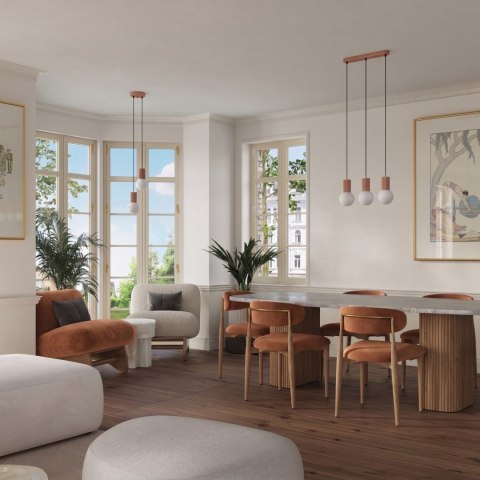 Sollux Lighting Lampa wisząca HALO 2L mocca