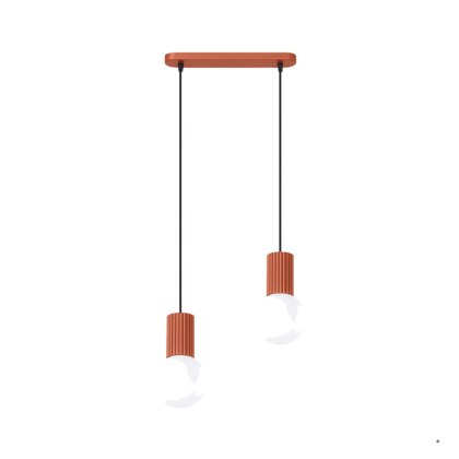 Sollux Lighting Lampa wisząca HALO 2L ochra czerwona