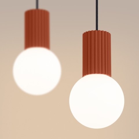 Sollux Lighting Lampa wisząca HALO 2L ochra czerwona