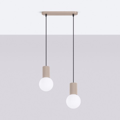 Sollux Lighting Lampa wisząca HALO 2L taupe