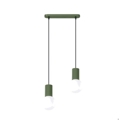 Sollux Lighting Lampa wisząca HALO 2L zielona oliwka