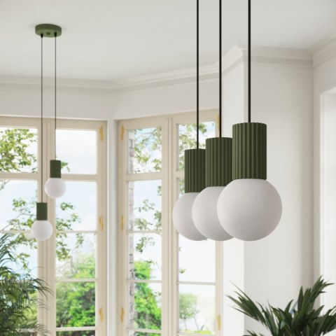 Sollux Lighting Lampa wisząca HALO 2L zielona oliwka