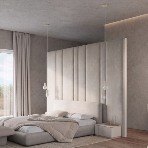 Sollux Lighting Lampa wisząca HALO 2P beżowa