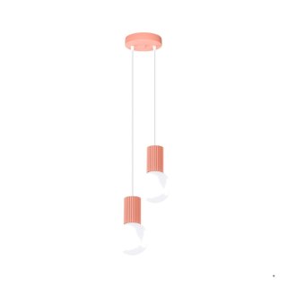 Sollux Lighting Lampa wisząca HALO 2P brzoskwiniowa