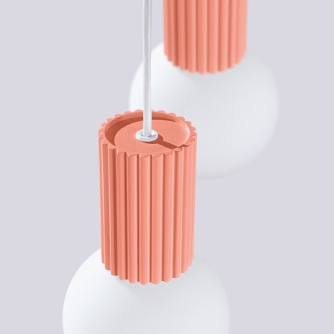 Sollux Lighting Lampa wisząca HALO 2P brzoskwiniowa