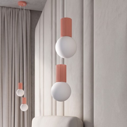 Sollux Lighting Lampa wisząca HALO 2P brzoskwiniowa