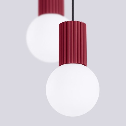 Sollux Lighting Lampa wisząca HALO 2P burgund