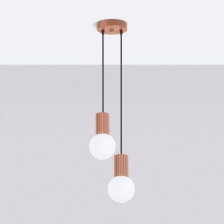 Sollux Lighting Lampa wisząca HALO 2P mocca