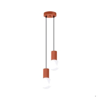 Sollux Lighting Lampa wisząca HALO 2P ochra czerwona