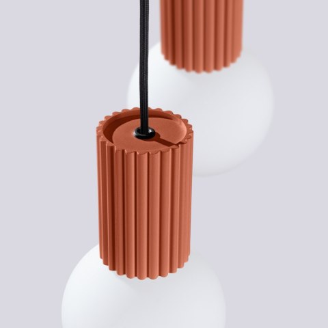 Sollux Lighting Lampa wisząca HALO 2P ochra czerwona