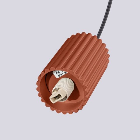 Sollux Lighting Lampa wisząca HALO 2P ochra czerwona