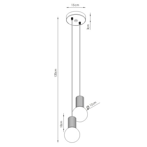 Sollux Lighting Lampa wisząca HALO 2P taupe