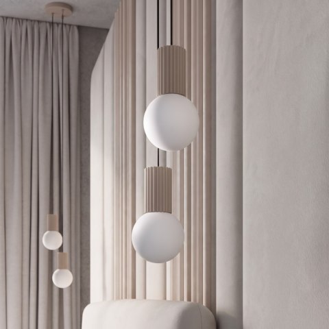 Sollux Lighting Lampa wisząca HALO 2P taupe