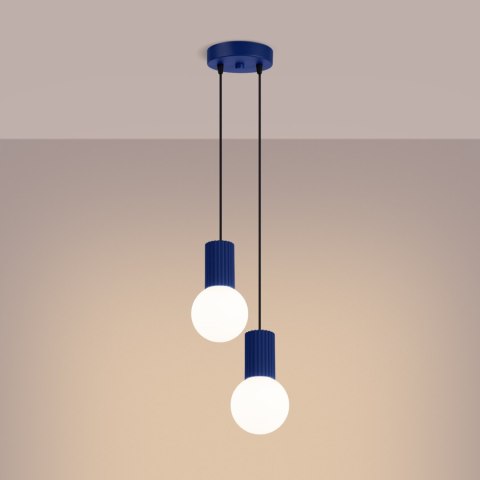 Sollux Lighting Lampa wisząca HALO 2P ultramaryna