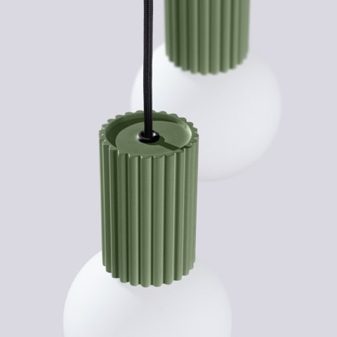 Sollux Lighting Lampa wisząca HALO 2P zielona oliwka