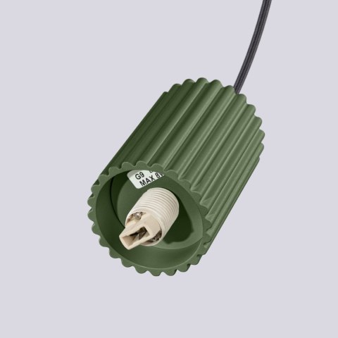 Sollux Lighting Lampa wisząca HALO 2P zielona oliwka