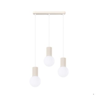 Sollux Lighting Lampa wisząca HALO 3L beżowa