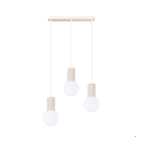 Sollux Lighting Lampa wisząca HALO 3L beżowa