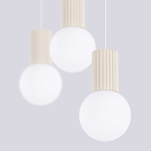 Sollux Lighting Lampa wisząca HALO 3L beżowa