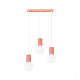 Sollux Lighting Lampa wisząca HALO 3L brzoskwiniowa