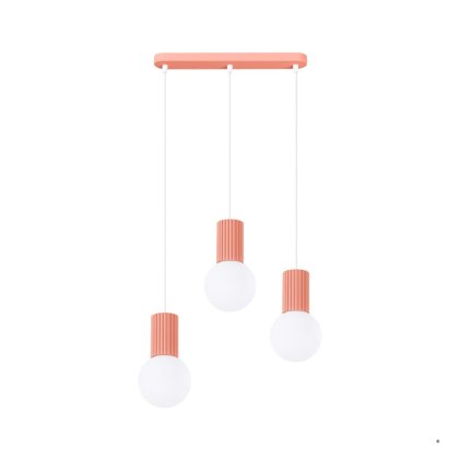 Sollux Lighting Lampa wisząca HALO 3L brzoskwiniowa
