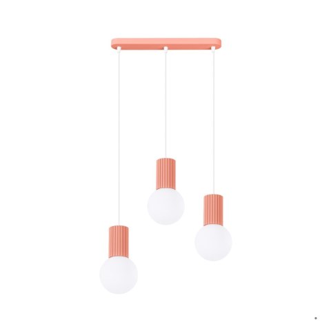 Sollux Lighting Lampa wisząca HALO 3L brzoskwiniowa