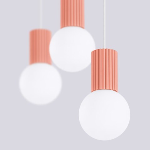 Sollux Lighting Lampa wisząca HALO 3L brzoskwiniowa