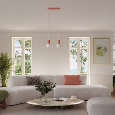 Sollux Lighting Lampa wisząca HALO 3L brzoskwiniowa